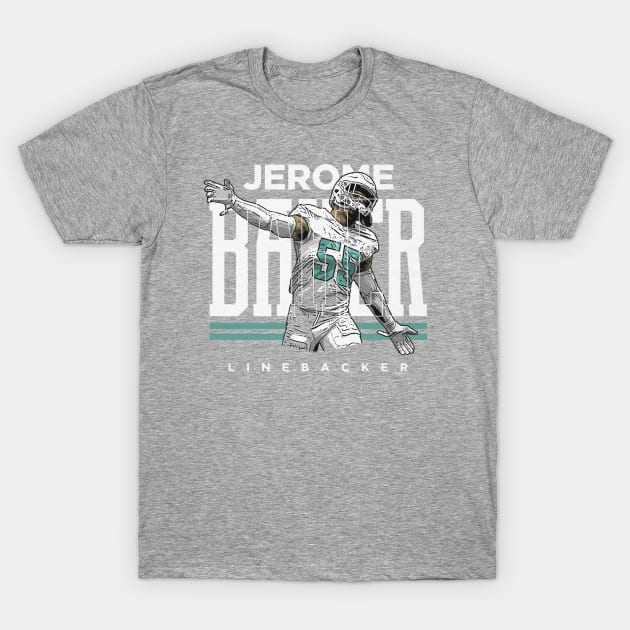 Jerome Baker Miami Player Name T-Shirt by MASTER_SHAOLIN